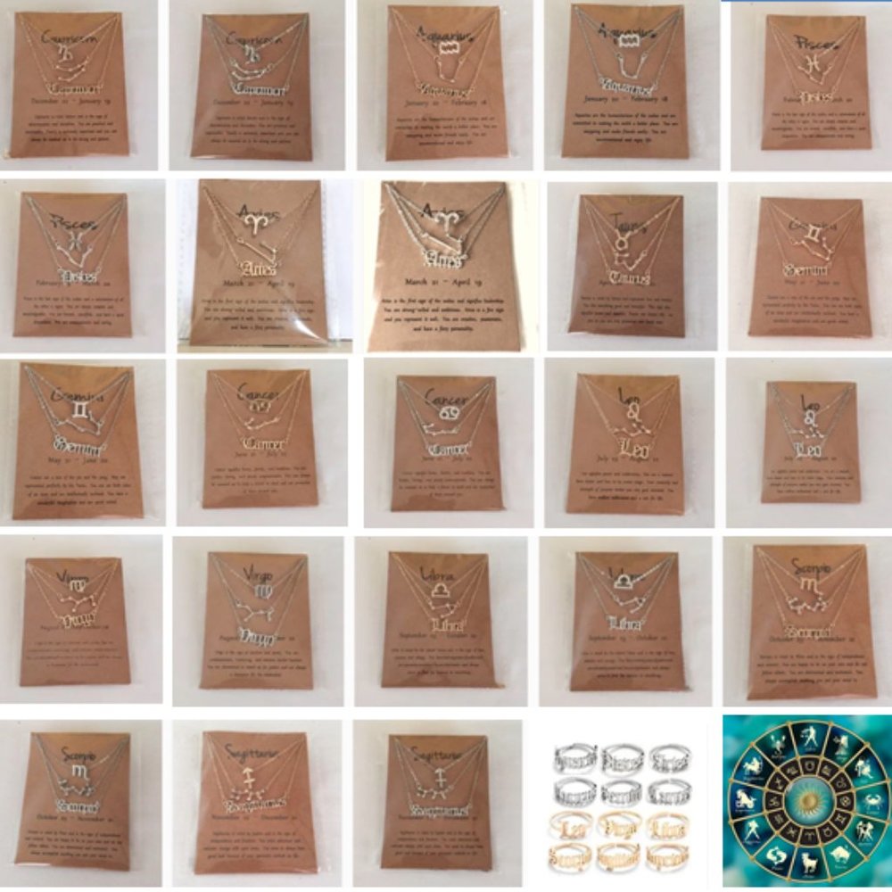 🍏50% OFF/3+...3-pc Link Chain Zodiac Necklaces